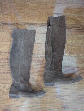 Zara Over The Knee 100% Leather Boots